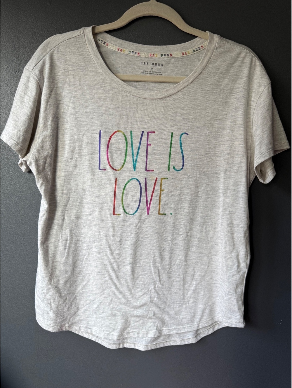Rae Dunn 'Love Is Love' Graphic Tee Shirt Medium
